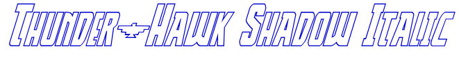 Thunder-Hawk Shadow Italic 字体